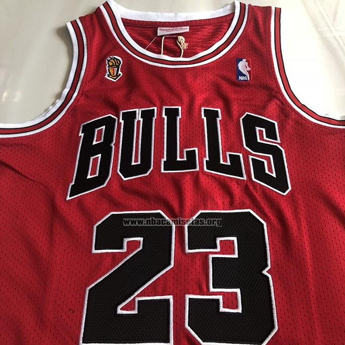 Camiseta Chicago Bulls Michael Jordan NO 23 Mitchell & Ness 1995-96 Rojo